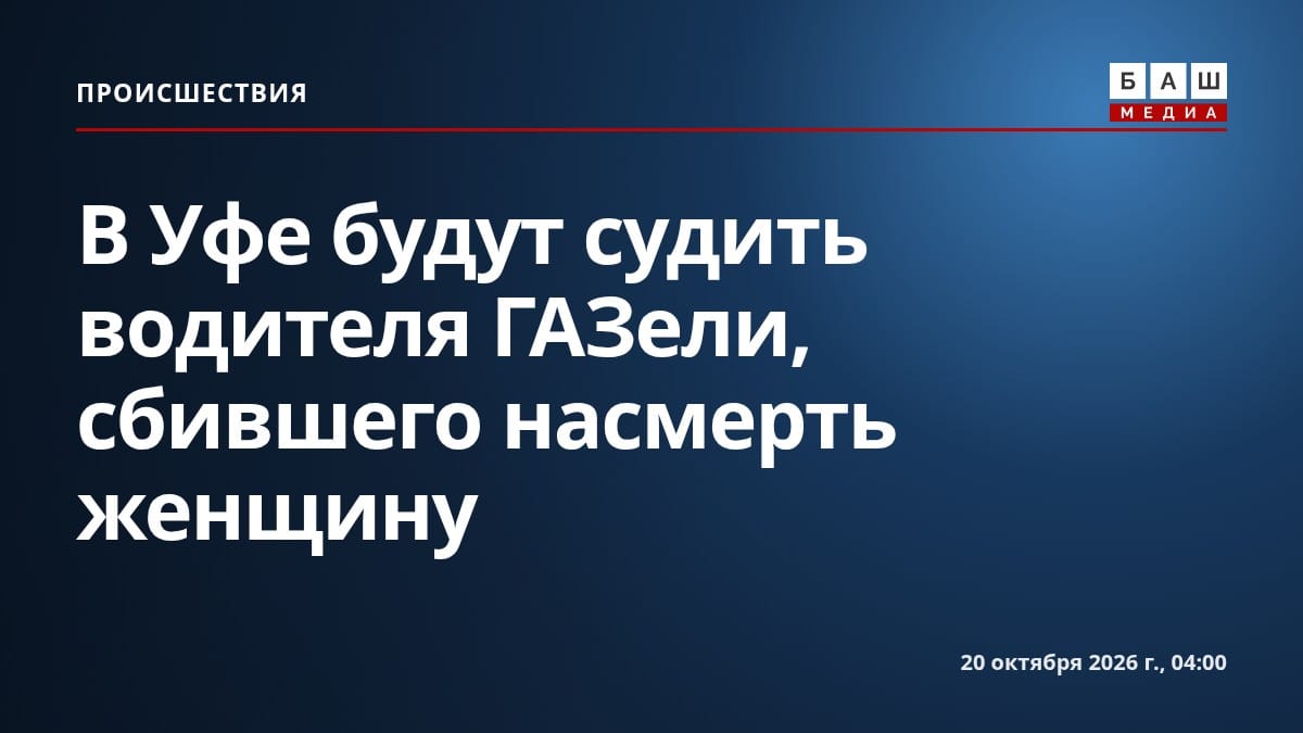 В Уфе будут судить водителя ГАЗели , сбившего насмерть женщину