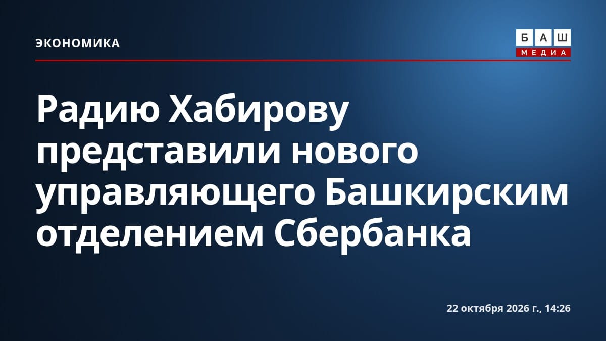 Радию Хабирову представили нового управляющего Башкирским отделением Сбербанка