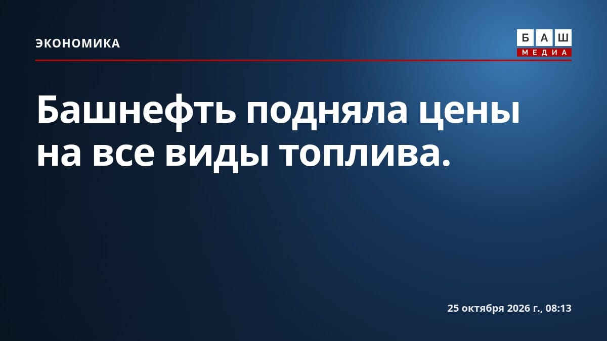 Башнефть подняла цены на все виды топлива.