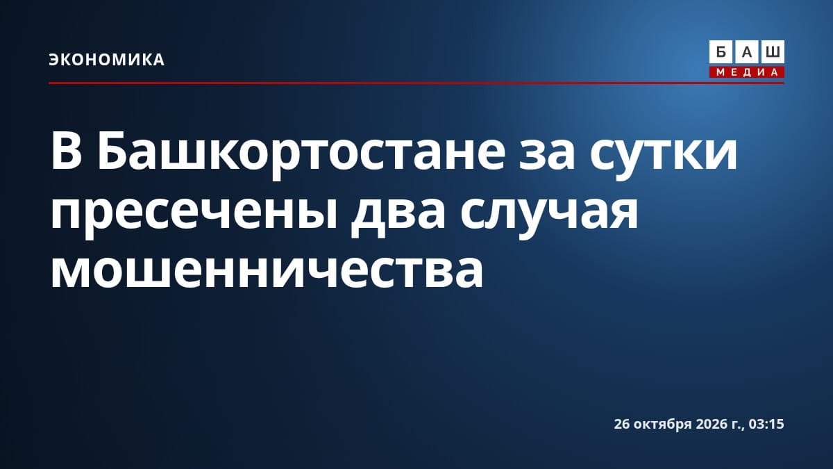 В Башкортостане за сутки пресечены два случая мошенничества