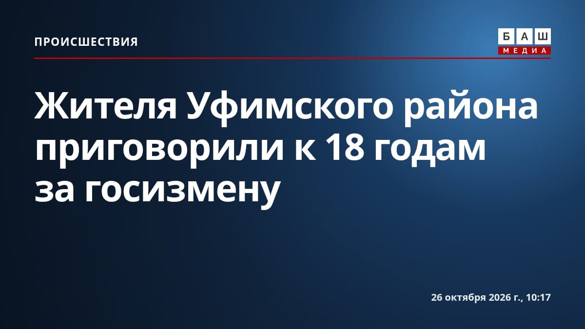 Жителя Уфимского района приговорили к 18 годам за госизмену