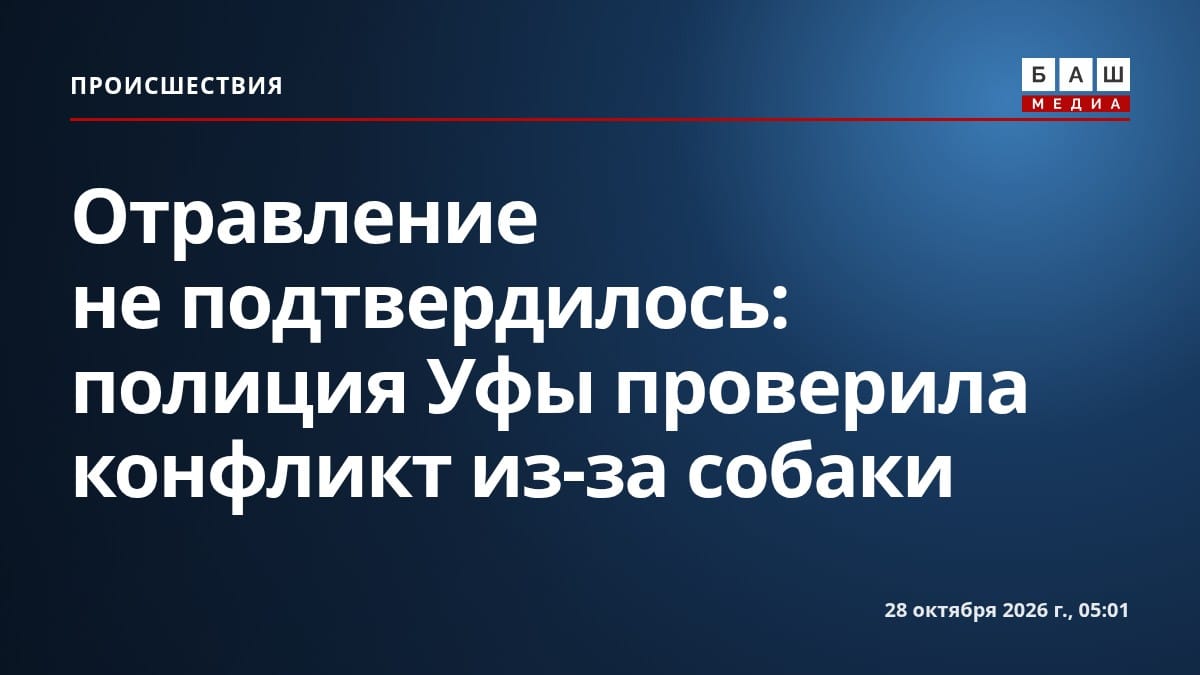 Отравление не подтвердилось: полиция Уфы проверила конфликт из-за собаки