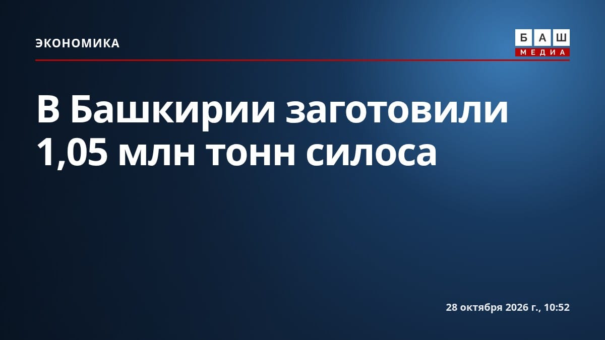 В Башкирии заготовили 1,05 млн тонн силоса