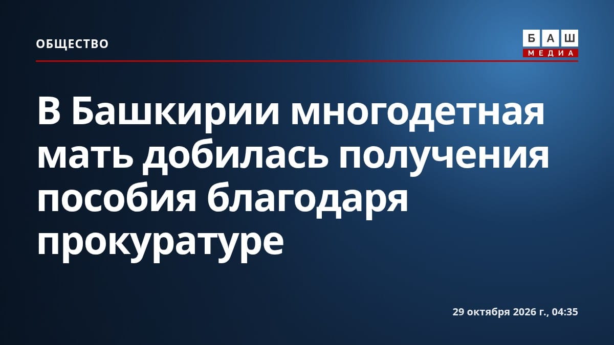 В Башкирии многодетная мать добилась получения пособия благодаря прокуратуре