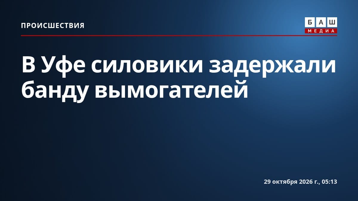 В Уфе силовики задержали банду вымогателей