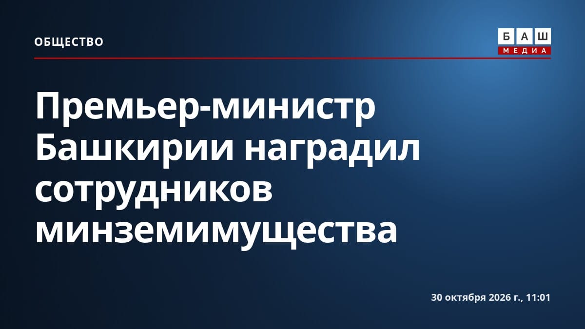 Премьер-министр Башкирии наградил сотрудников минземимущества