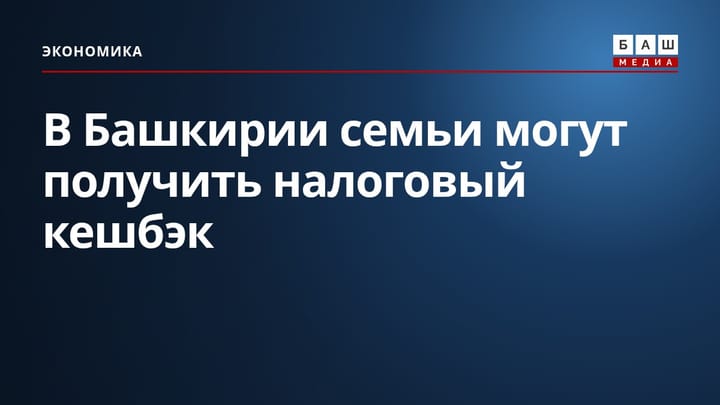 В Башкирии семьи могут получить налоговый кешбэк