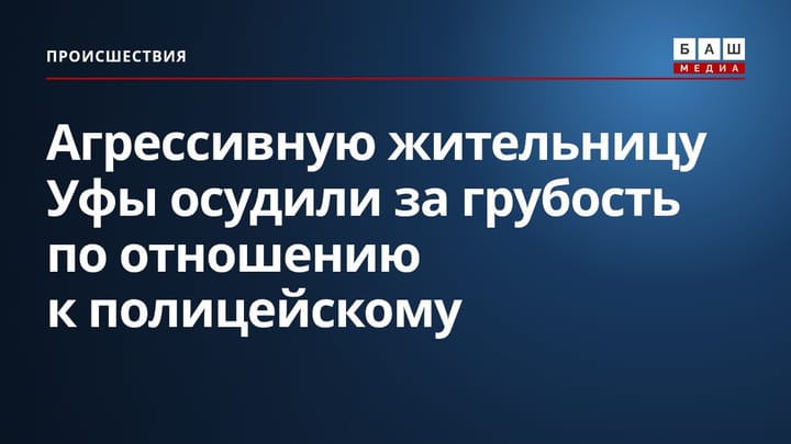 Агрессивную жительницу Уфы осудили за грубость по отношению к полицейскому
