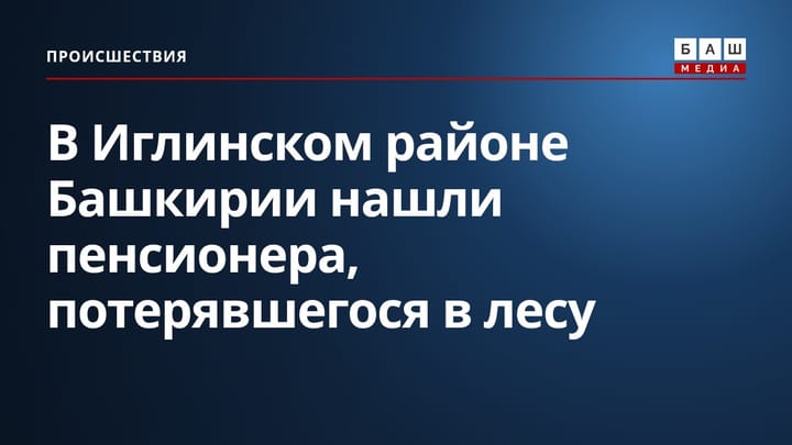 В Иглинском районе Башкирии нашли пенсионера, потерявшегося в лесу