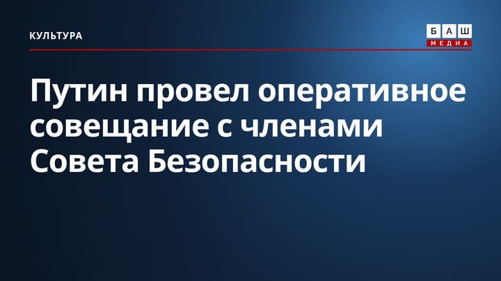 Путин провел оперативное совещание с членами Совета Безопасности