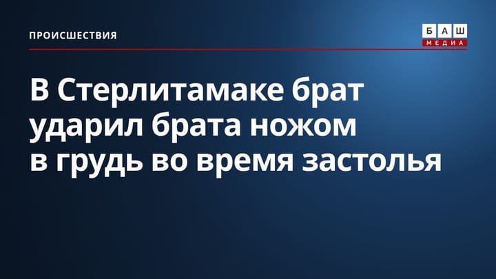 В Стерлитамаке брат ударил брата ножом в грудь во время застолья
