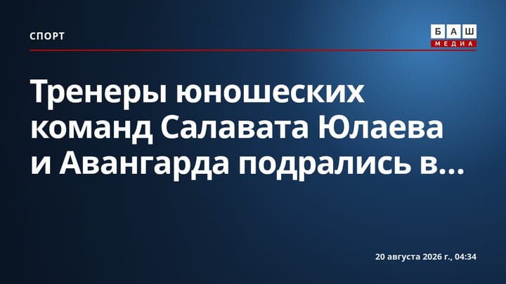 Тренеры юношеских команд Салавата Юлаева и Авангарда подрались в...