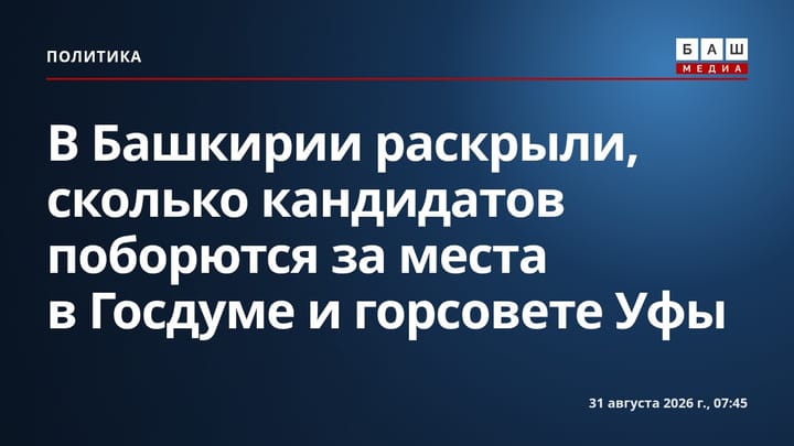 В Башкирии раскрыли, сколько кандидатов поборются за места в Госдуме и горсовете Уфы