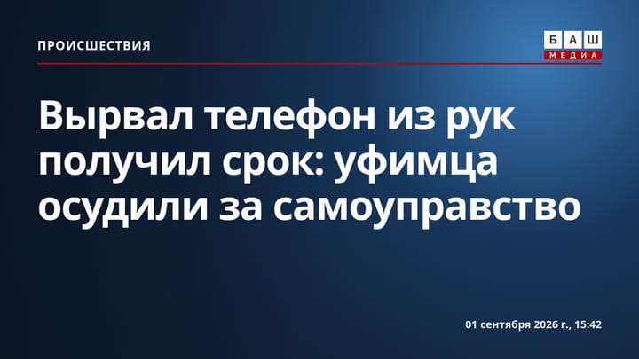 Вырвал телефон из рук получил срок: уфимца осудили за самоуправство