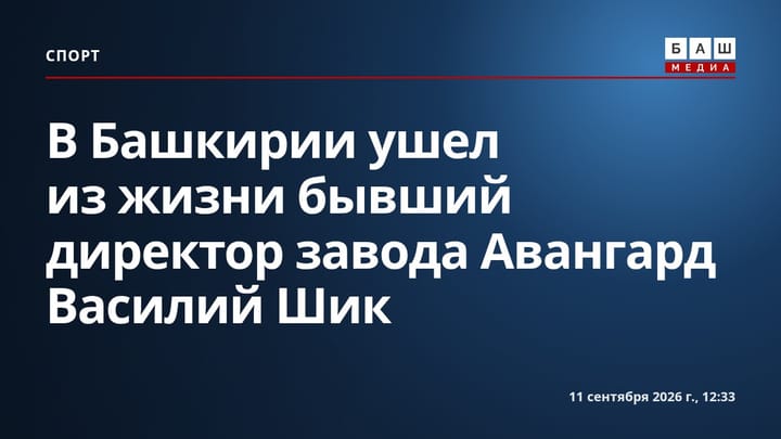 В Башкирии ушел из жизни бывший директор завода Авангард Василий Шик