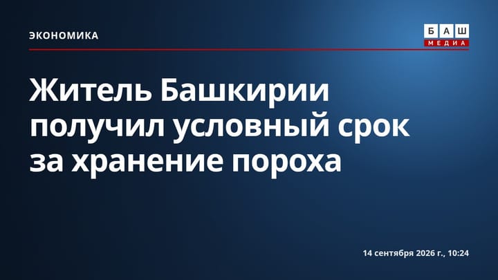 Житель Башкирии получил условный срок за хранение пороха