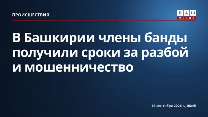 В Башкирии члены банды получили сроки за разбой и мошенничество