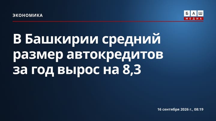 В Башкирии средний размер автокредитов за год вырос на 8,3