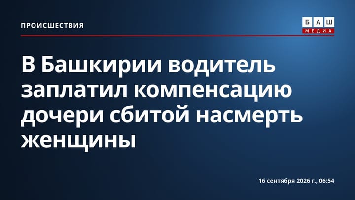 В Башкирии водитель заплатил компенсацию дочери сбитой насмерть женщины