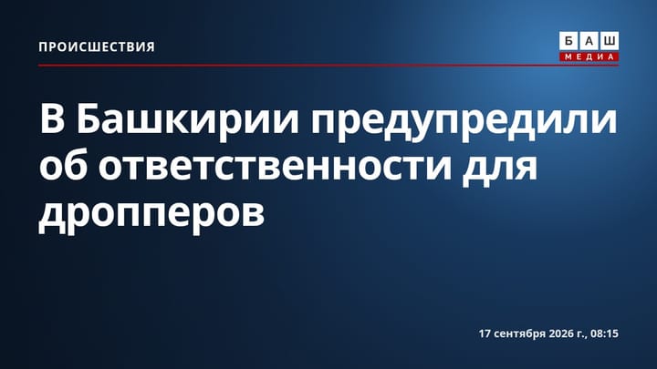 В Башкирии предупредили об ответственности для дропперов