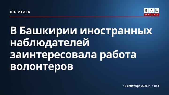 В Башкирии иностранных наблюдателей заинтересовала работа волонтеров
