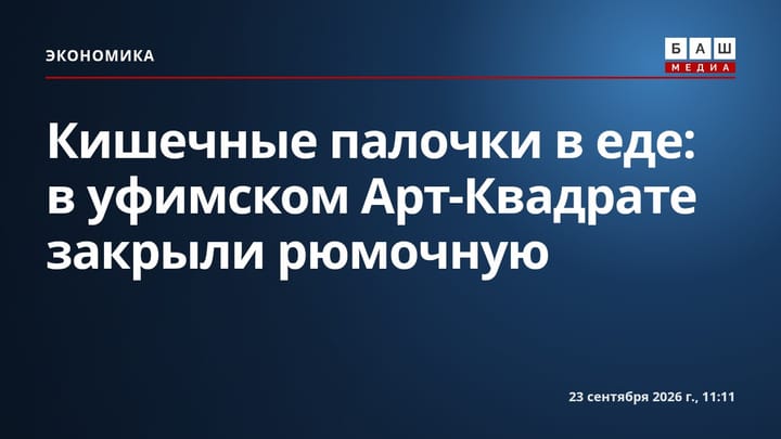 Кишечные палочки в еде: в уфимском Арт-Квадрате закрыли рюмочную