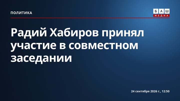 Радий Хабиров принял участие в совместном заседании