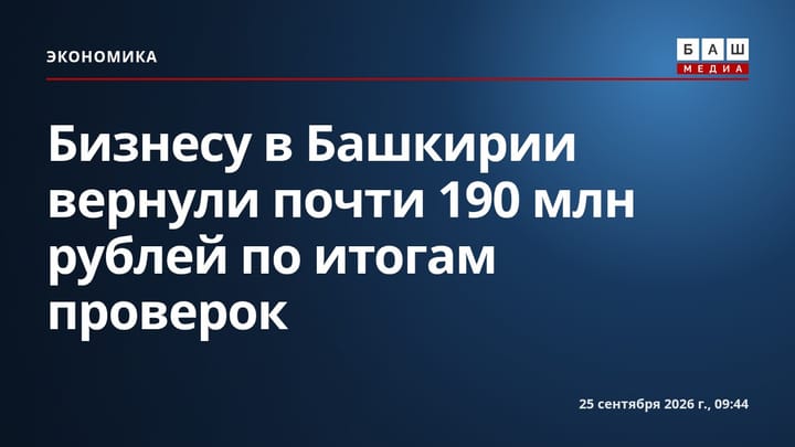 Бизнесу в Башкирии вернули почти 190 млн рублей по итогам проверок