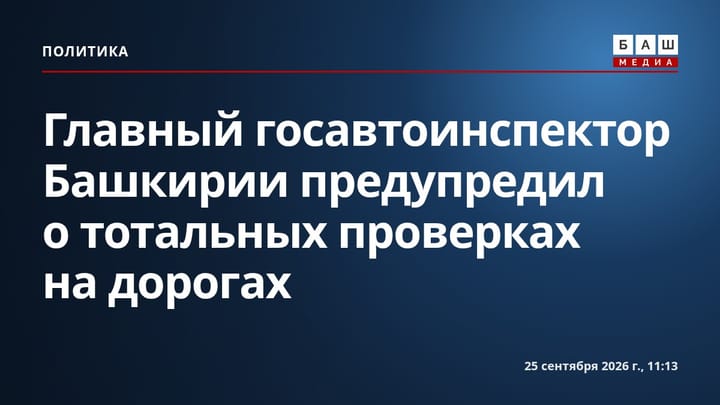 Главный госавтоинспектор Башкирии предупредил о тотальных проверках на дорогах