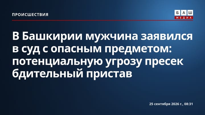 В Башкирии мужчина заявился в суд с опасным предметом: потенциальную угрозу пресек бдительный пристав