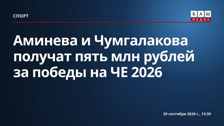 Аминева и Чумгалакова получат пять млн рублей за победы на ЧЕ 2026