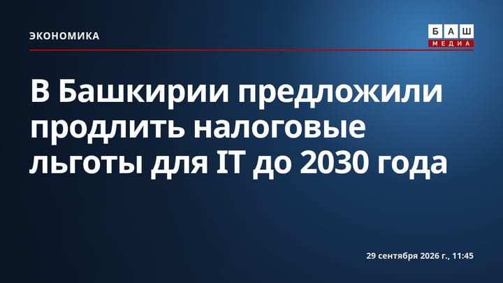 В Башкирии предложили продлить налоговые льготы для IT до 2030 года