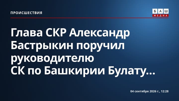 Глава СКР Александр Бастрыкин поручил руководителю СК по Башкирии Булату...