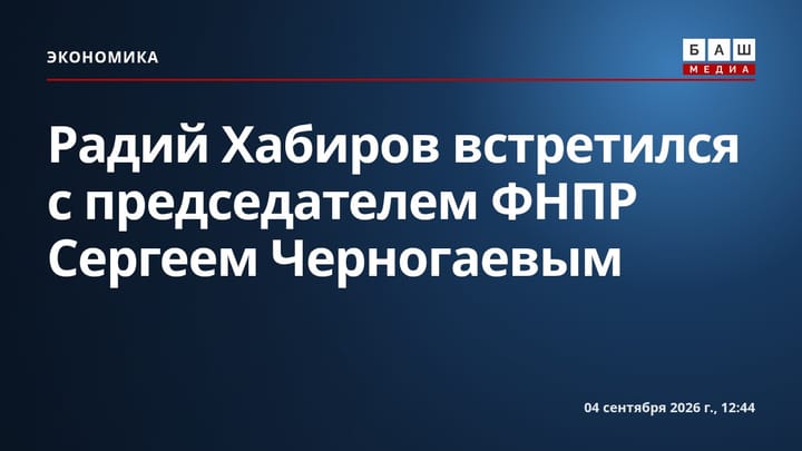 Радий Хабиров встретился с председателем ФНПР Сергеем Черногаевым