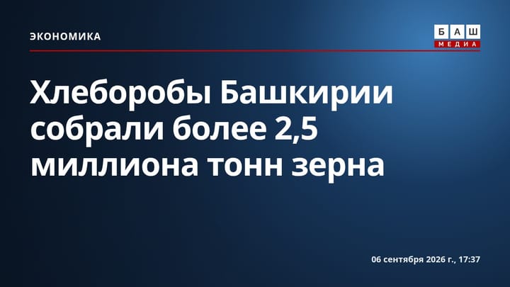 Хлеборобы Башкирии собрали более 2,5 миллиона тонн зерна