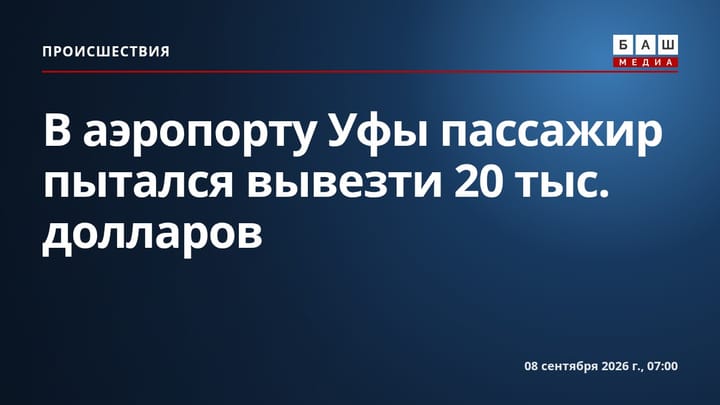 В аэропорту Уфы пассажир пытался вывезти 20 тыс. долларов