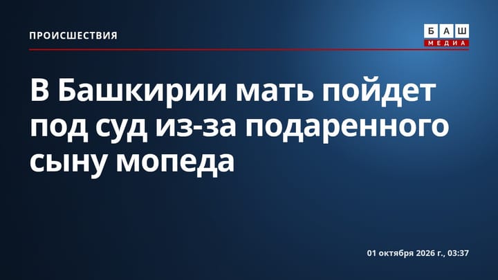 В Башкирии мать пойдет под суд из-за подаренного сыну мопеда