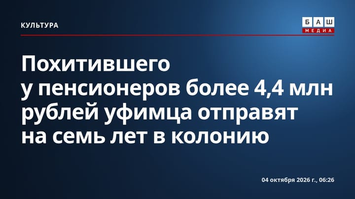 Похитившего у пенсионеров более 4,4 млн рублей уфимца отправят на семь лет в колонию