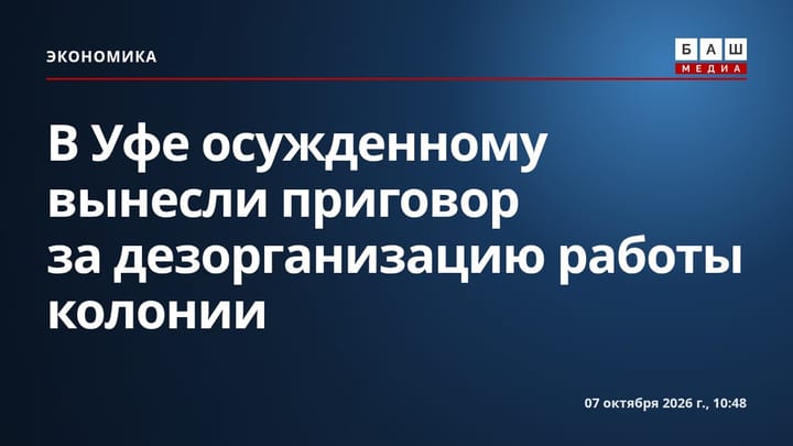 В Уфе осужденному вынесли приговор за дезорганизацию работы колонии
