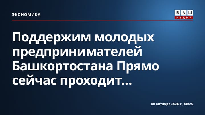Поддержим молодых предпринимателей Башкортостана Прямо сейчас проходит...
