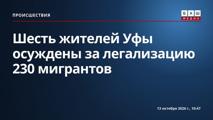 Шесть жителей Уфы осуждены за легализацию 230 мигрантов