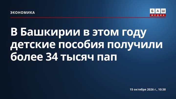 В Башкирии в этом году детские пособия получили более 34 тысяч пап