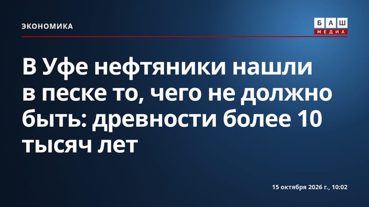 В Уфе нефтяники нашли в песке то, чего не должно быть: древности более 10 тысяч лет