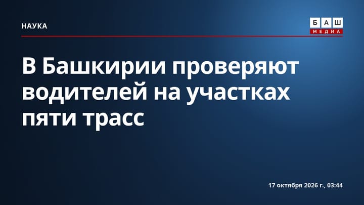В Башкирии проверяют водителей на участках пяти трасс