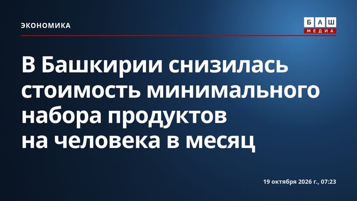 В Башкирии снизилась стоимость минимального набора продуктов на человека в месяц