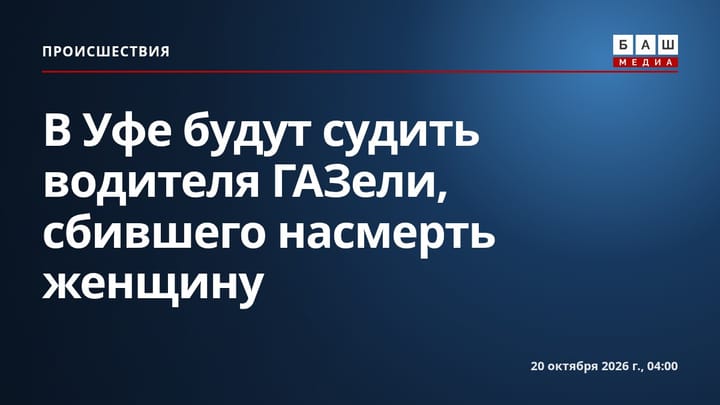 В Уфе будут судить водителя ГАЗели , сбившего насмерть женщину