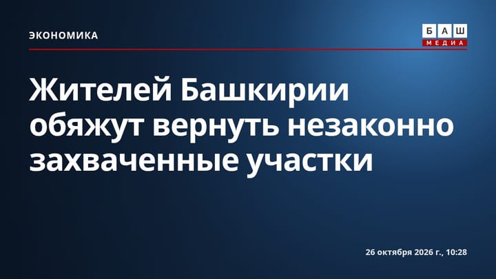 Жителей Башкирии обяжут вернуть незаконно захваченные участки